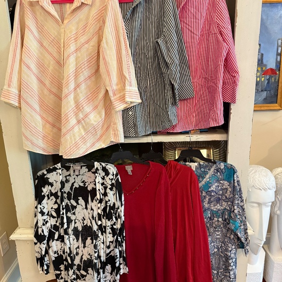 Chicos size 3 lot of 7 top blouses Chico's XL - Picture 1 of 8